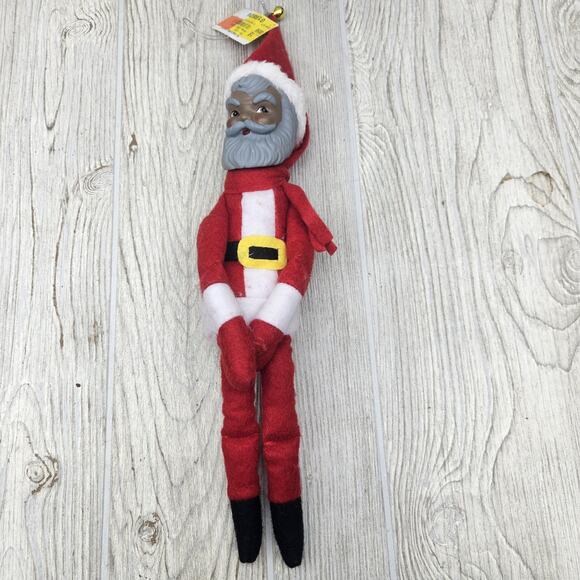 Mr Christmas Knee‎ Hugger Elf Santa 2024 African American Grey Beard - Picture 3 of 6